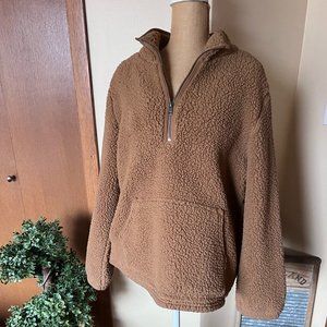 Style & Co Teddy Quarter Zip Sweater